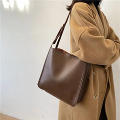 Casual Tote Bags PU Leather Shoulder Bags for Women Female Travel Bag