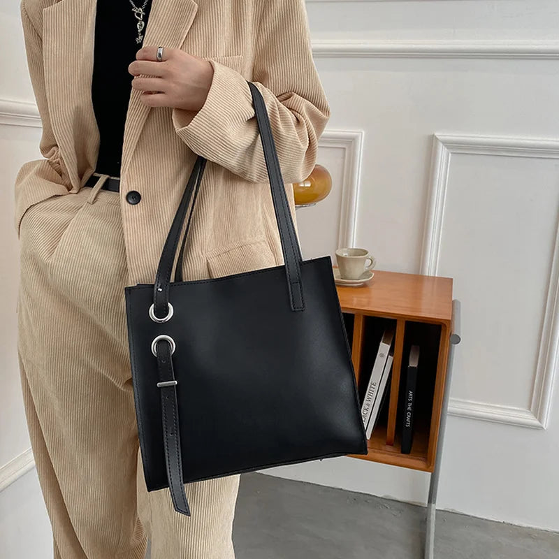 Casual Totes Shoulder Bags Women Solid Vintage Party Ladies Work