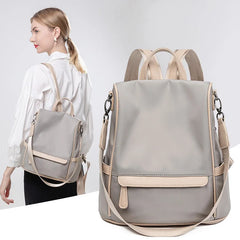 Casual Travel Backpack for Women Waterproof Nylon Anti-theft School Bag