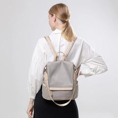 Casual Travel Backpack for Women Waterproof Nylon Anti-theft School Bag