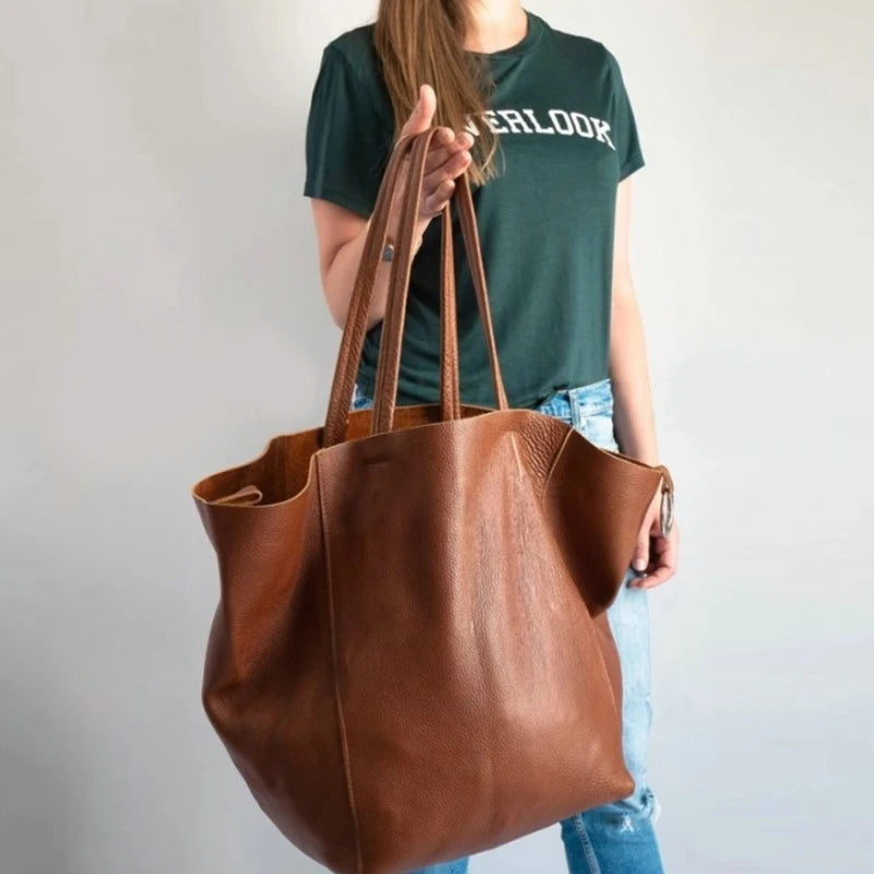 Casual Travel Handbags For Women Pouch PU Leather Large Capacity Totes