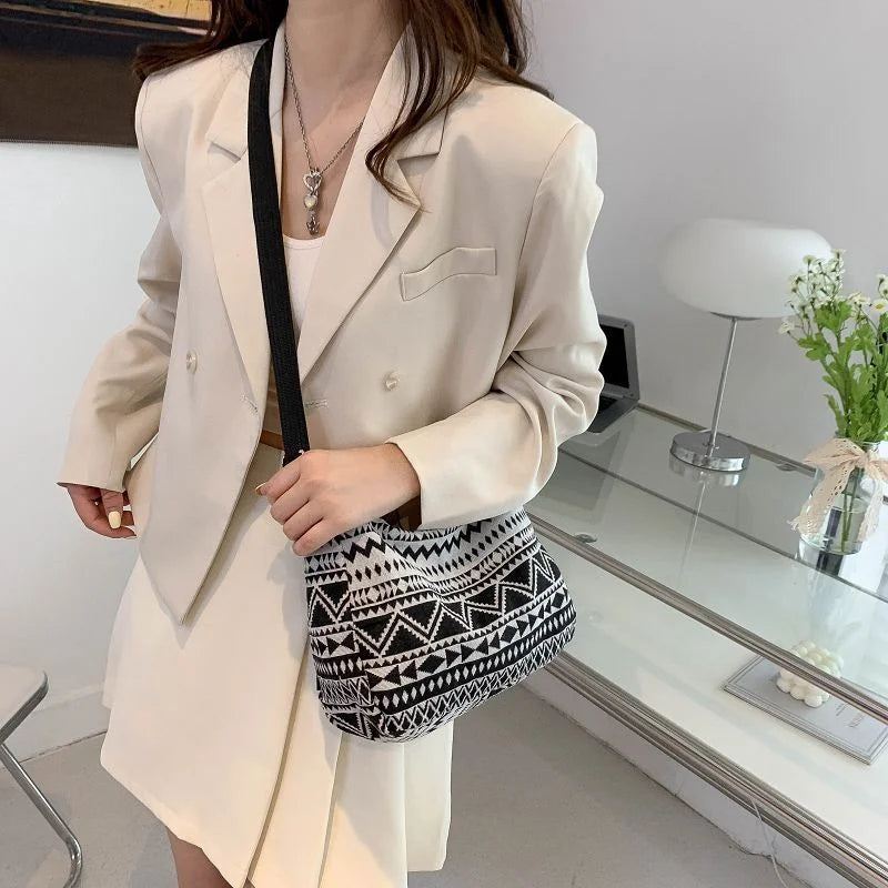 Casual Large Crossbody Canvas Shoulder Bag for Women