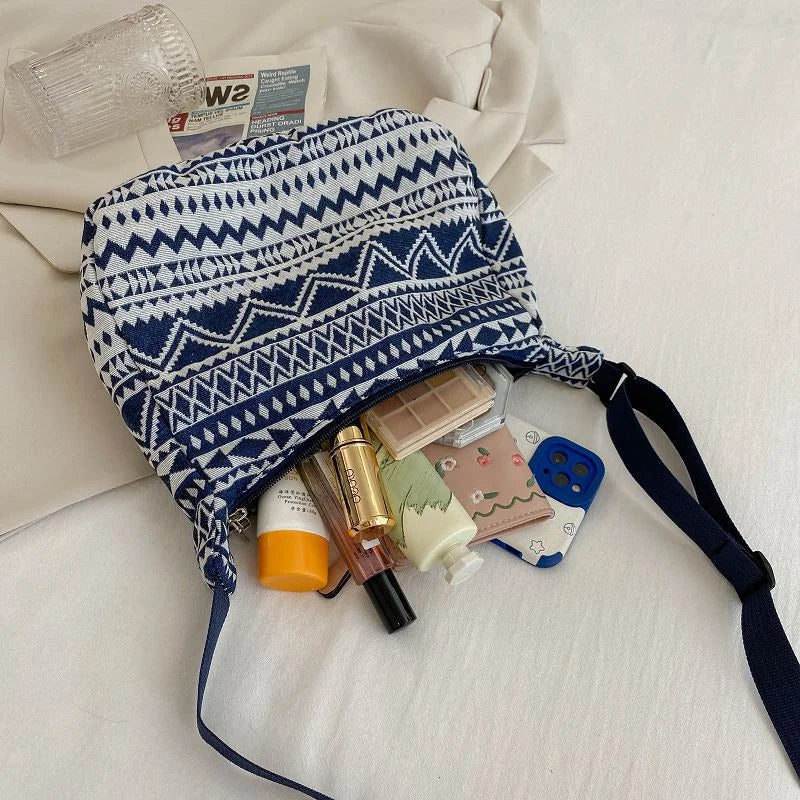 Casual Large Crossbody Canvas Shoulder Bag for Women