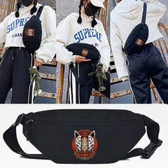 Fox Mask Print Waist Bag Crossbody Shoulder Bag