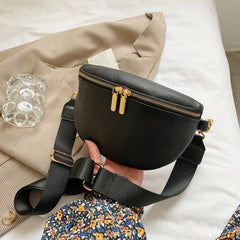 Casual Leather Waist Bag for Women, Travel Small Chest Bag