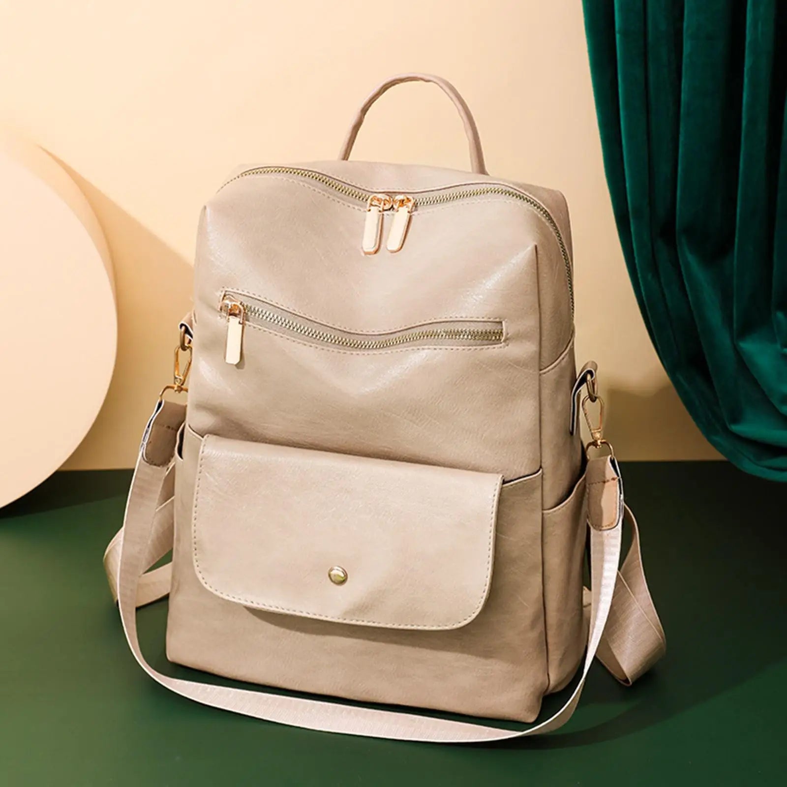 Casual Women Backpack Girls Shoulder Bag PU Ladies Travel Daypack