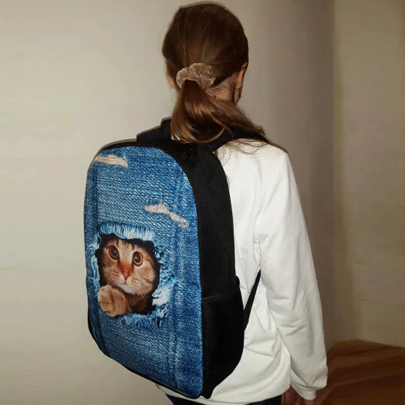 Women Backpack American Cooker Spaniel Print Children Rucksack