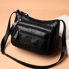 Casual Women Bag High Multi-pocket Shoulder Bags Solid Lady Crossbody Bags