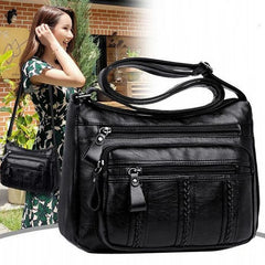 Casual Women Bag High Multi-pocket Shoulder Bags Solid Lady Crossbody Bags