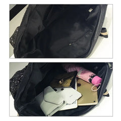 Women Bling Sequins Shoulder Bag Large Capacity Handbag Travel Tote