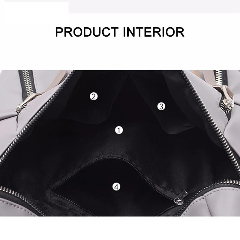 Waterproof Women Backpack Multi-function Lady Bagpacks Gray