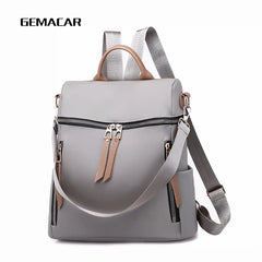 Waterproof Women Backpack Multi-function Lady Bagpacks Gray