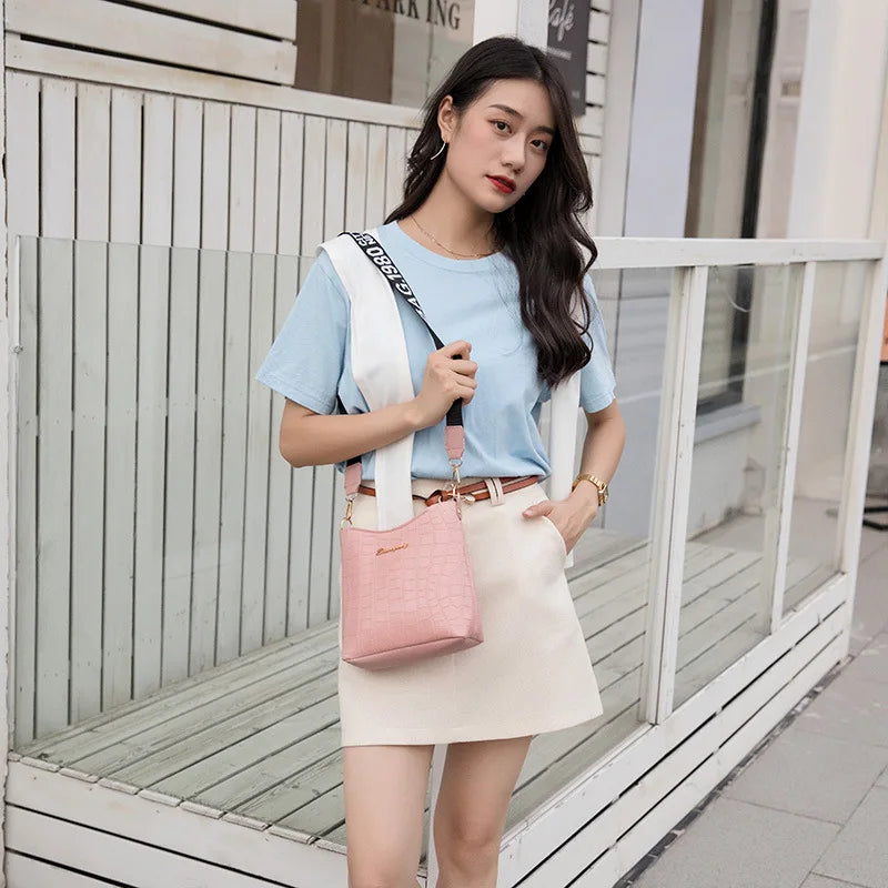 Casual Women Shoulder Bag Mini Crossbody Bucket Handbag Female Messenger Bags
