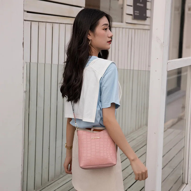 Casual Women Shoulder Bag Mini Crossbody Bucket Handbag Female Messenger Bags