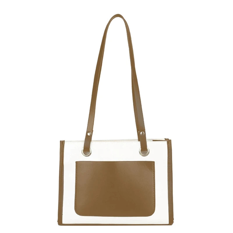 Casual Women Underarm Bags PU Leather Shoulder Bag Vintage Large Capacity