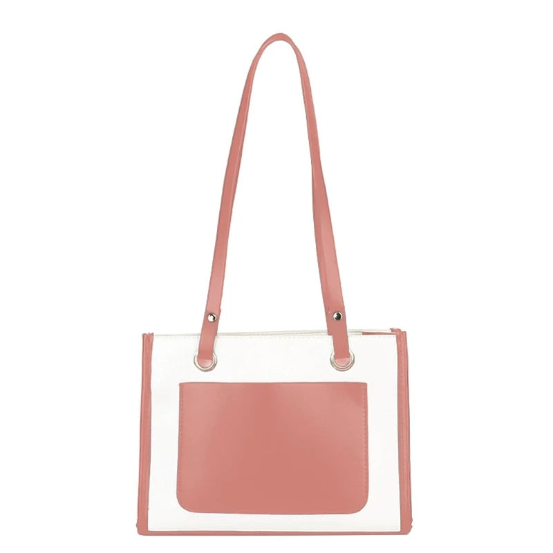 Casual Women Underarm Bags PU Leather Shoulder Bag Vintage Large Capacity