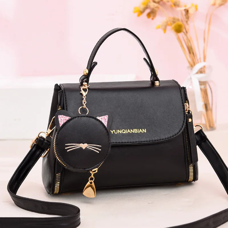 Cat Women Handbags Female Kitten Crossbody Shoulder Bags Top Handle Tote Purses