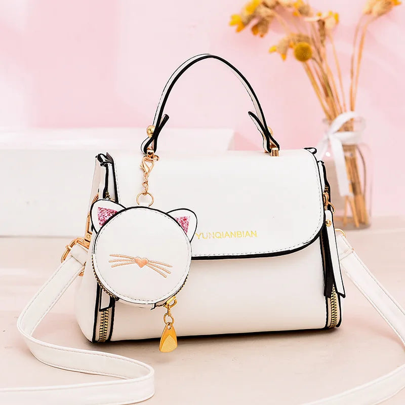 Cat Women Handbags Female Kitten Crossbody Shoulder Bags Top Handle Tote Purses