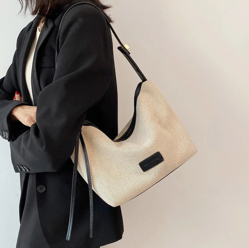 Causal Large Shopper Tote Leather Patchwork Shoulder Bag