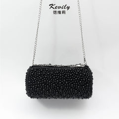 Cavilly Spring Pearl Cylinder Women's Bag Messenger