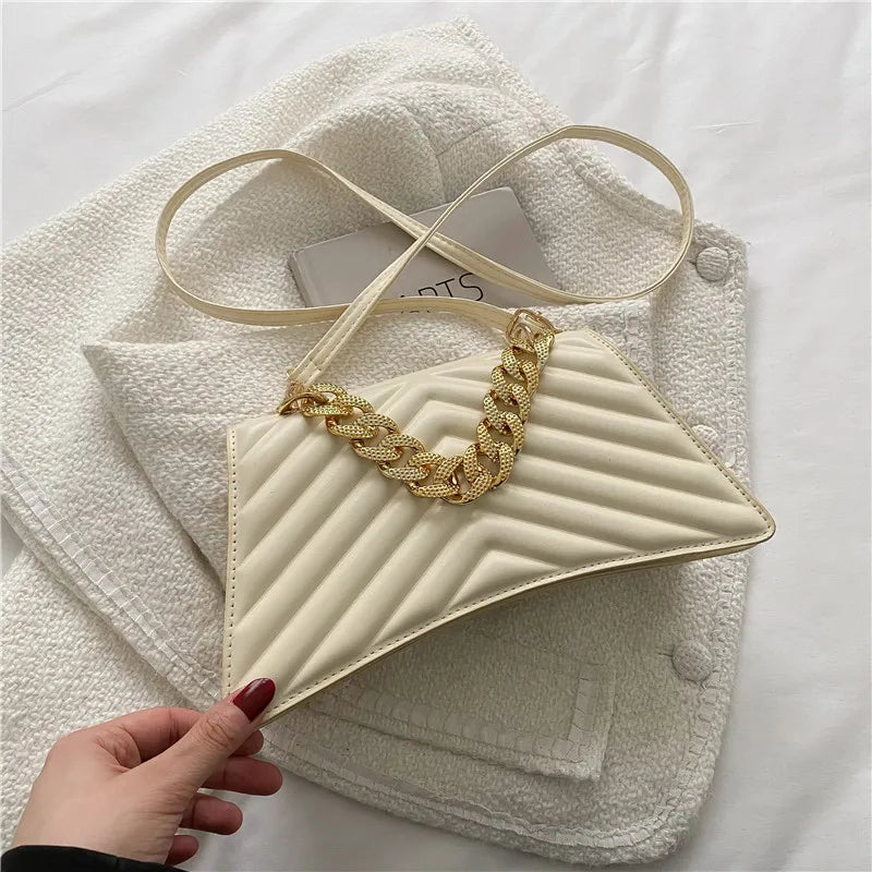 Striped Small Square Bag Retro Shoulder Messenger Bag