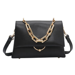 Small Yellow Crossbody Bag with Chain Strap