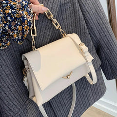 Small Yellow Crossbody Bag with Chain Strap