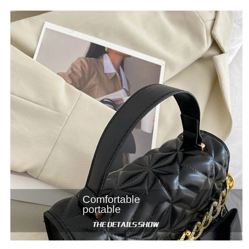 Chain Handbag Women's Winter Messenger Bag Retro Small Square Bag