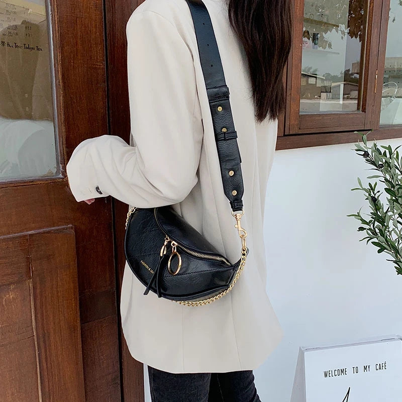Leather Crossbody Bag Small Shoulder Messenger Waist Handbag