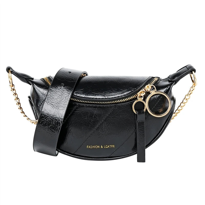 Leather Crossbody Bag Small Shoulder Messenger Waist Handbag