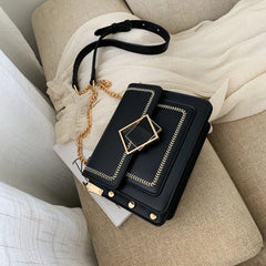 Chain Crossbody Bags for Women Small Shoulder Bag Lock Female Handbags