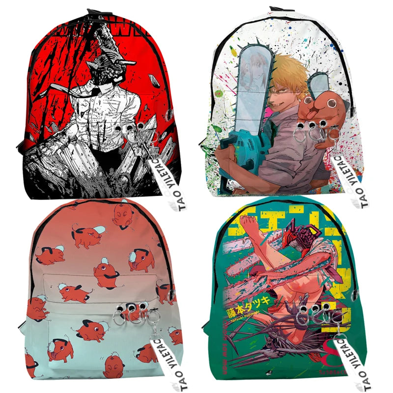 Chainsaw Man Mini School Bag Waterproof Backpack 3D Print Travel Pochita