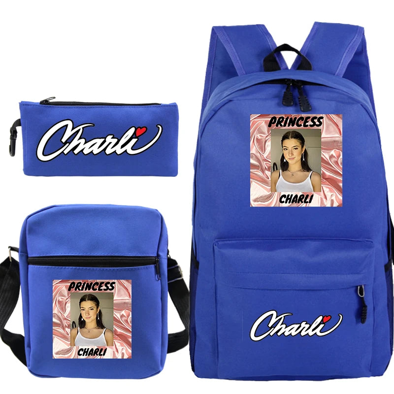 Charli D'Amelio School Bag for Teenage Girls Boys Kids High Capacity