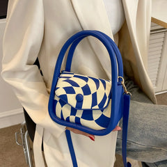Soft Grid Shoulder Bag Crossbody Purse