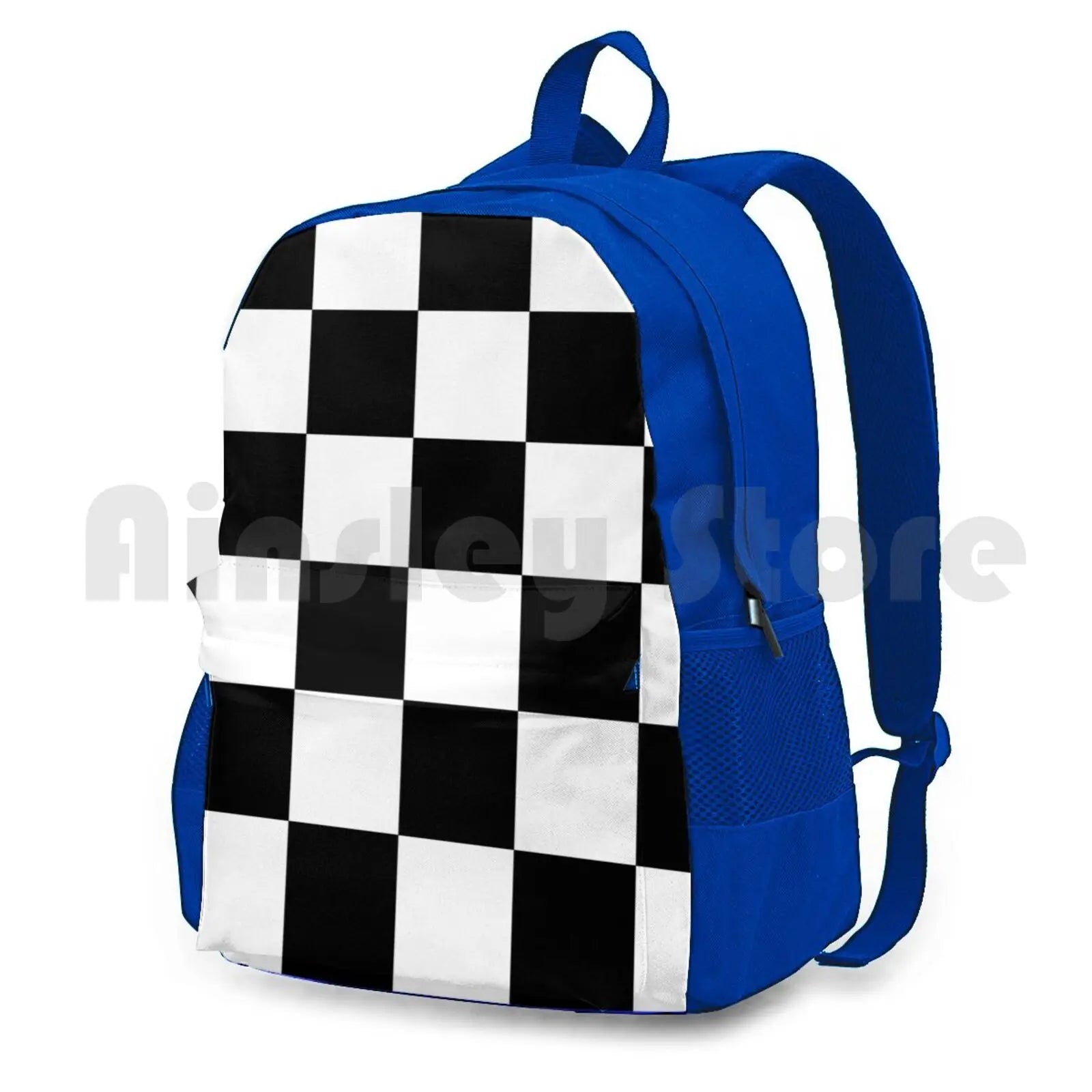 Checkered Outdoor Hiking Backpack Waterproof Camping Travel Squares Chess
