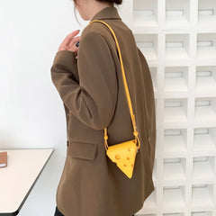 Cheese Shape Mini Crossbody Bags for Women Girl Small Shoulder Purses