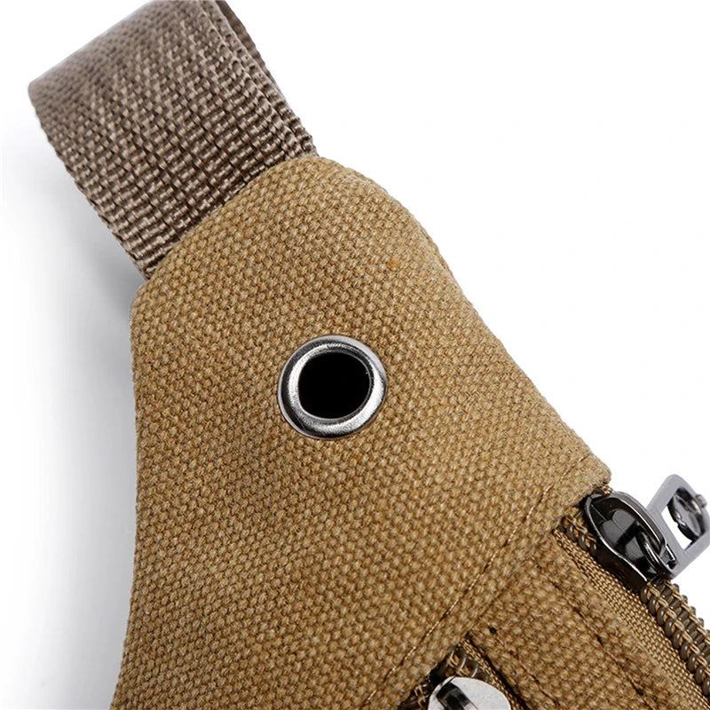Waterproof Chest Bag Canvas Pouch Korean-Style Waist Fanny Pack Crossbody