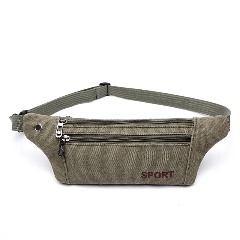 Waterproof Chest Bag Canvas Pouch Korean-Style Waist Fanny Pack Crossbody