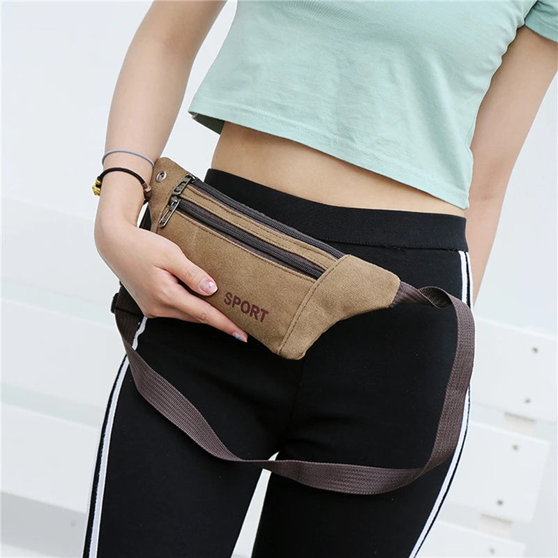 Waterproof Chest Bag Canvas Pouch Korean-Style Waist Fanny Pack Crossbody