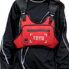 Chest Rig Bag Men Reflective Strip Disco Strap Chest Pack G161