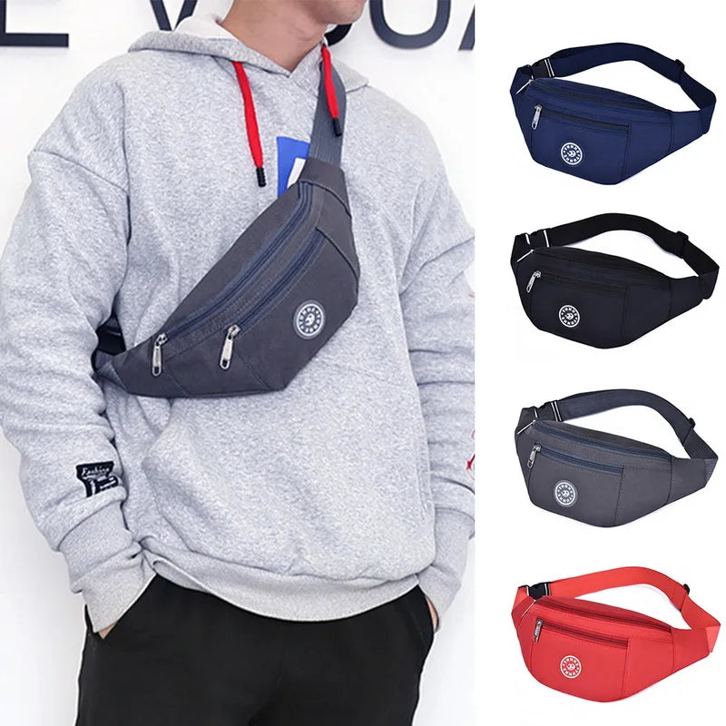 Nylon Waist Bag Colorful Bum Bag Travel Purse Phone Pouch Pocket