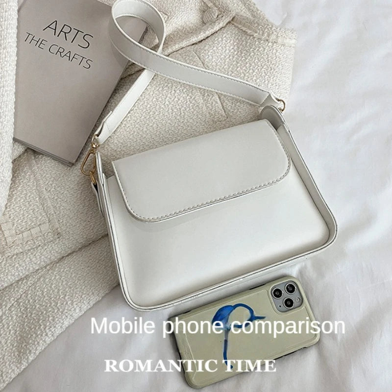 Small Flap Shoulder Bag PU Leather Clutch Crossbody Purse