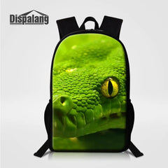 Lizard Snake School Bag 16 Inch Schoolbag for Boys Girls Men Women