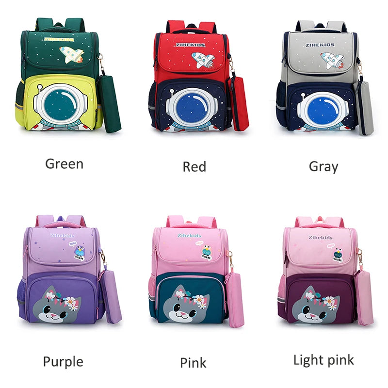 Orthopedic School Bag for Kids Large Capacity Waterproof Backpack