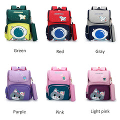 Orthopedic School Bag for Kids Large Capacity Waterproof Backpack