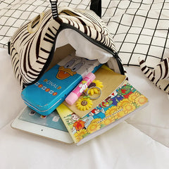 Kids Cartoon Print Plush Backpack for Boys and Girls