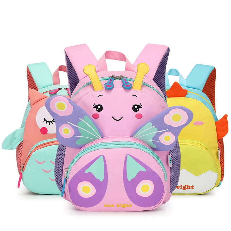 3D Cartoon Animal Baby Backpacks for Kids - Kindergarten Schoolbag