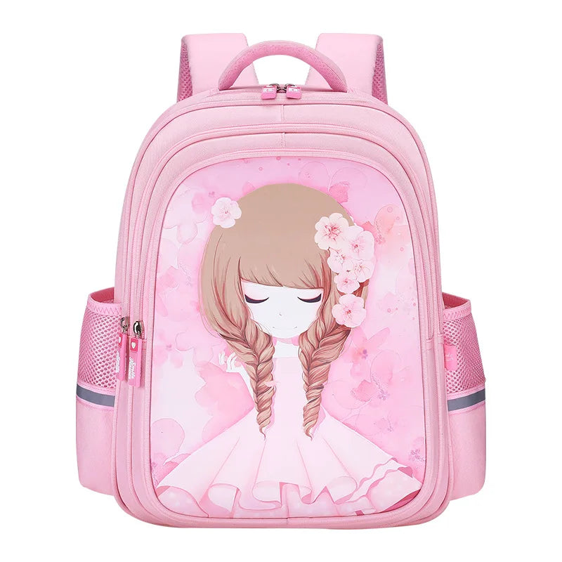 Girls Orthopedic School Backpack Princess Bag Kids Book Bag