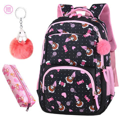 Girls Princess Backpacks Orthopedics SchoolBags Kids Waterproof