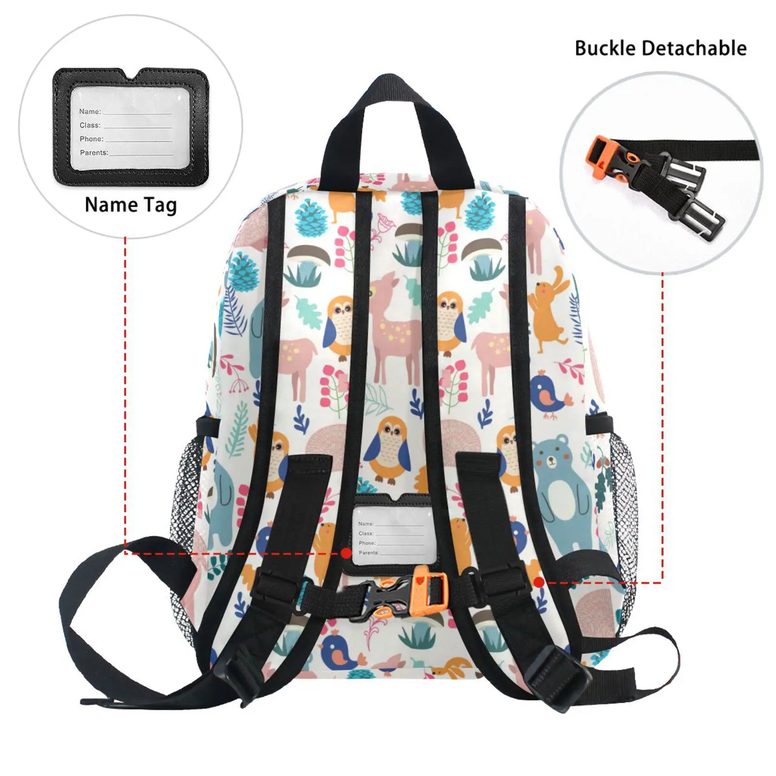 Forest Animals Kids Toddler Backpack Kindergarten Preschool